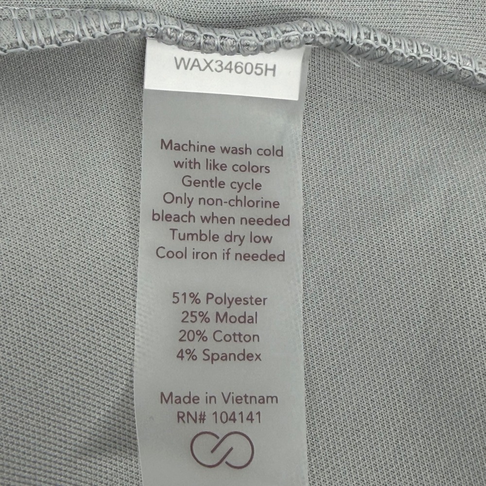 CALIA Women M Light Heather Grey Soft Scuba 1/4 Zip Sweatshirt NEW Athleisure - Picture 7 of 8